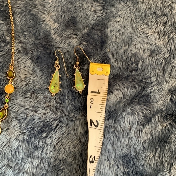 Monet Green and Gold Tone Necklace - Picture 4 of 5